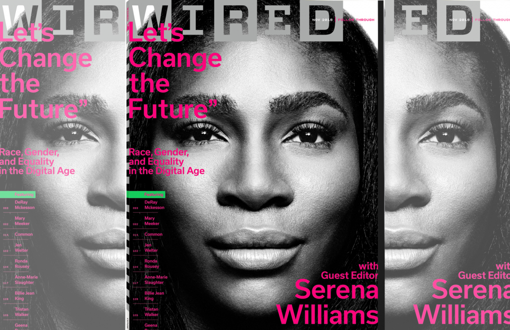 Serena Williams na capa da Wired de novembro 2015