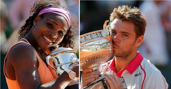 Serena Williams e Stan Wawrinka foram os grandes vencedores deste ano
