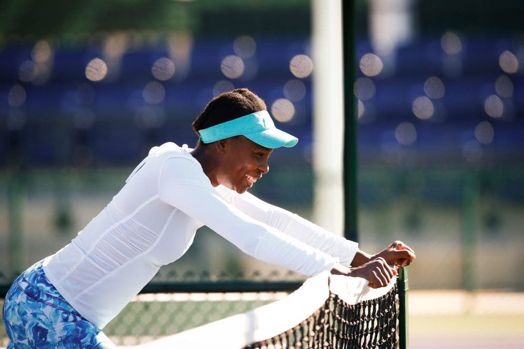 Venus Williams practicing at the Indian Wells Tennis Garden in Indian Wells, California Wednesday, March 9, 2016. (Photo by Jared Wickerham/BNP Paribas Open)