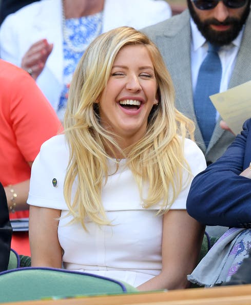 LONDON, ENGLAND - JULY 06: Ellie Goulding attends day nine of the Wimbledon Tennis Championships at Wimbledon on July 06, 2016 in London, England. (Photo by Karwai Tang/WireImage)