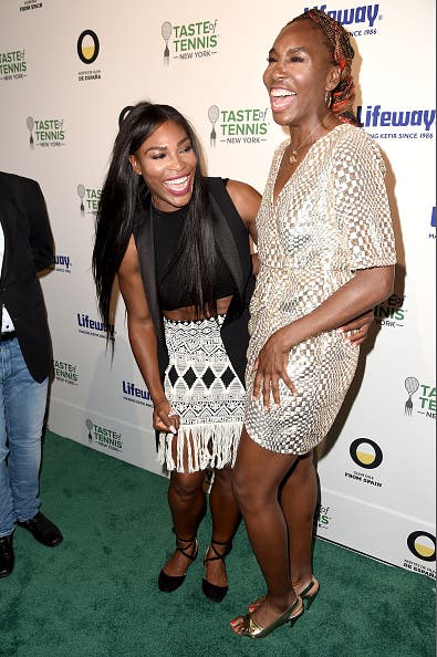 NEW YORK, NY - AUGUST 25: Venus Williams and Serena Williams attend the Wii Tennis Tournament at Lotte New York Palace on August 25, 2016 in New York City. (Photo by Nicholas Hunt/Getty Images for AYS)