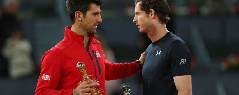 Djokovic enaltece gesto de desportivismo de Murray durante a final de Madrid