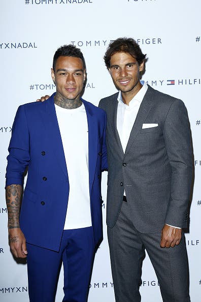 PARIS, FRANCE - MAY 18:  (L-R) Gregory van der Wiel and Rafael Nadal attend the Tommy X Nadal party hosted by Tommy Hilfigeron May 18, 2016 in Paris, France.  (Photo by Rindoff Petroff/Hekimian/Getty Images for Tommy Hilfiger)