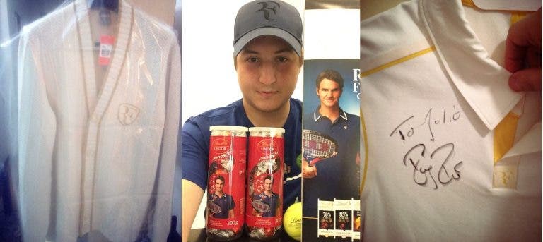 Depois de perder os pais para o cancro, Júlio quer ser o maior coleccionador de itens de Roger Federer