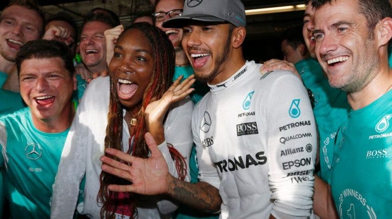 [Fotos] Venus Williams celebra vitória de Lewis Hamilton em Austin