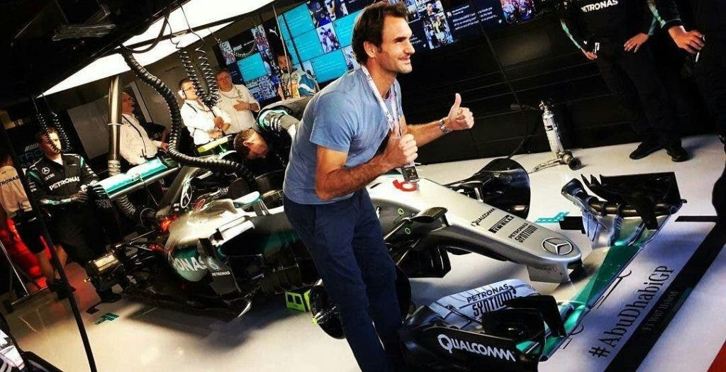 [Fotos e vídeos] Federer faz furor no Grande Prémio de F1 de Abu Dhabi