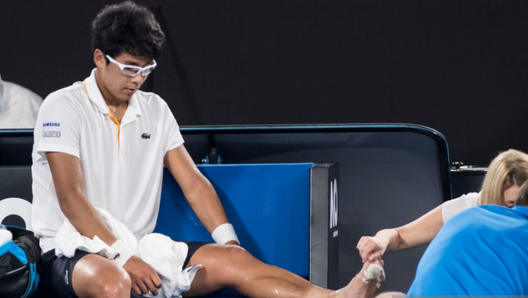 Chung levou injeções antes da meia-final para tentar aguentar as dores