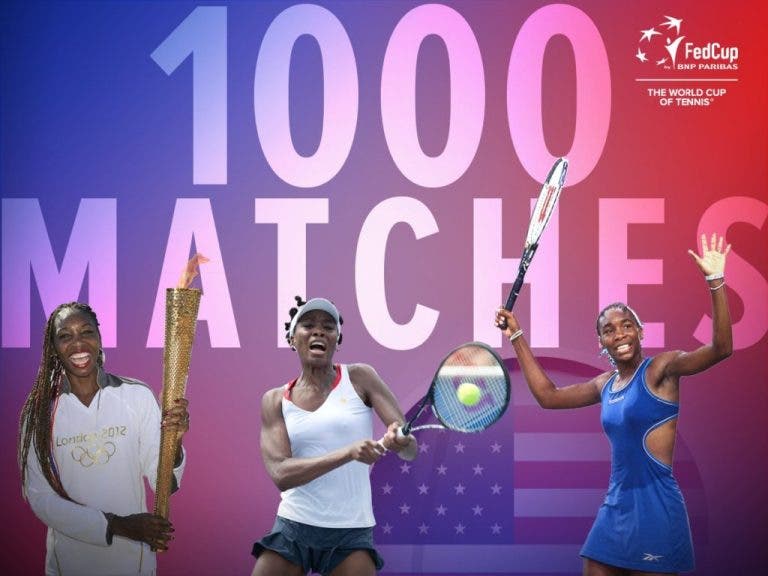Fed Cup: Venus Williams autoritária no encontro 1000 da carreira