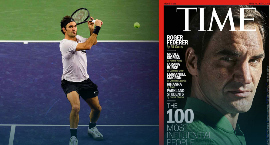 Federer é considerado uma das 100 pessoas mais influentes do Mundo e faz capa na ‘TIME’