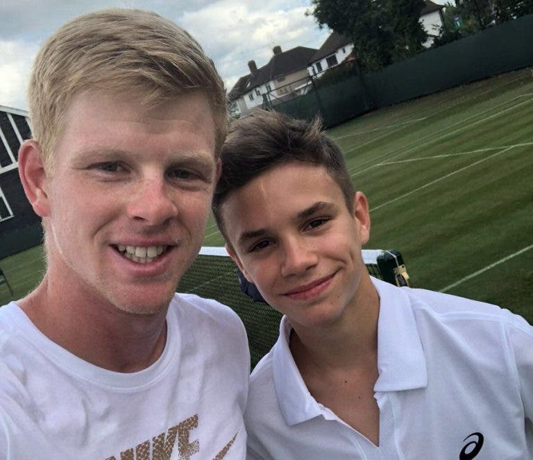 Edmund treinou com o filho de Beckham que leva o ténis muito a sério