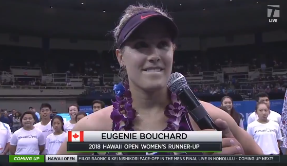 [VÍDEO] Bouchard após a derrota no Havai Open: «Estou muito irritada, não tenho mais nada a dizer»