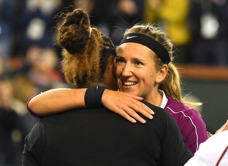 As enormes palavras de Serena para Azarenka: «Eu adoro-a de verdade. É uma mãe incrível»