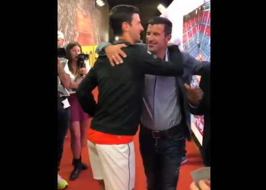 [VÍDEO] Depois da conquista em Madrid, Djokovic esteve com… Luís Figo