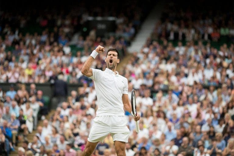 Cá está ele, o match point da glória de Djokovic em Wimbledon