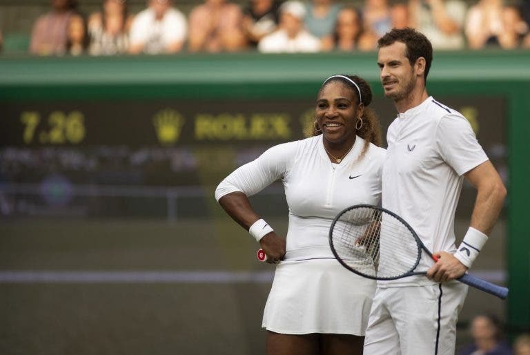 Serena Williams e Andy Murray entram com vitória nos pares mistos