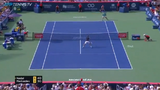 [VÍDEO] Nadal fechou o primeiro set da final de Montreal de maneira incrível