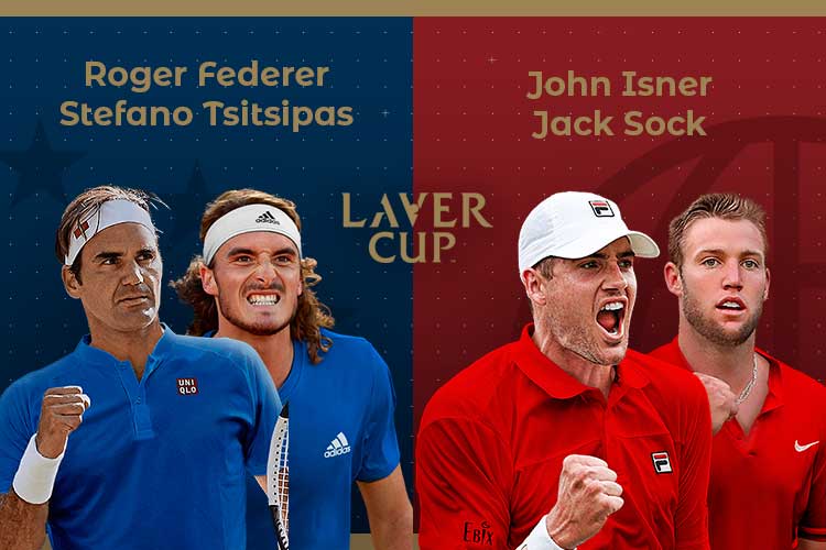 Laver Cup 2019: siga o Federer/Tsitsipas vs Isner/Sock no nosso live center