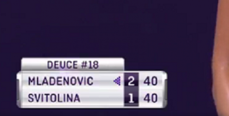 Mladenovic e Svitolina disputaram jogo de serviço com 18 (!) deuces