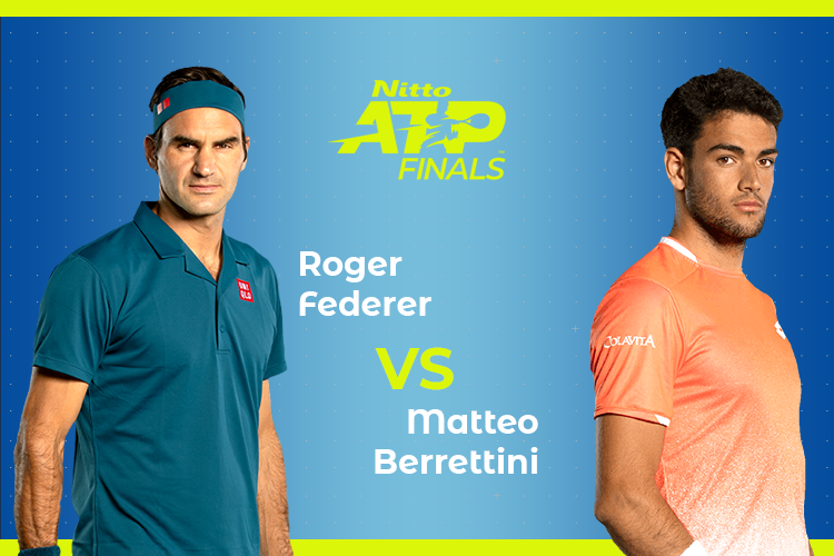 ATP Finals: Siga Roger Federer vs Matteo Berrettini no nosso live center
