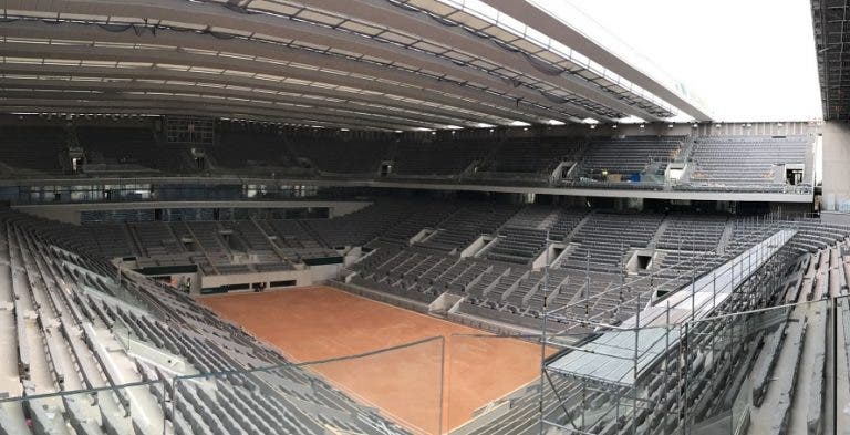 Está feito: a primeira imagem do novo court central de Roland Garros