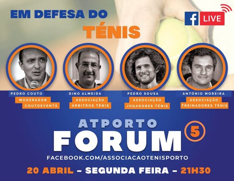 Pedro Sousa discute futuro do ténis no Forum AT Porto na 2.ª feira