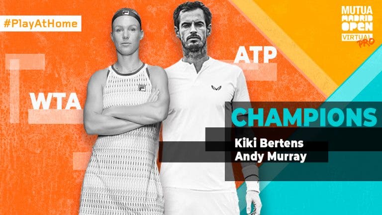 Andy Murray e Kiki Bertens fazem história e vencem primeiro Madrid Open virtual