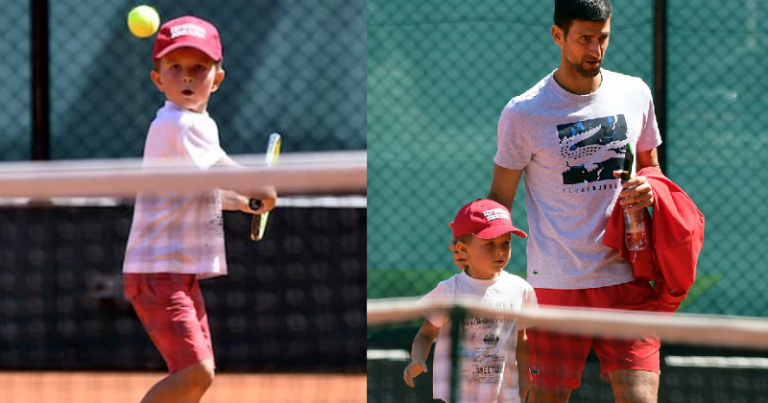 [FOTOS] Filho de Novak Djokovic deu nas vistas em Belgrado