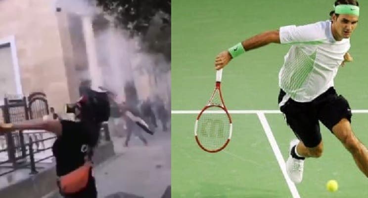 [VÍDEO] Raqueta ‘de Federer’ utilizada para arremessar bomba em confrontos no Líbano