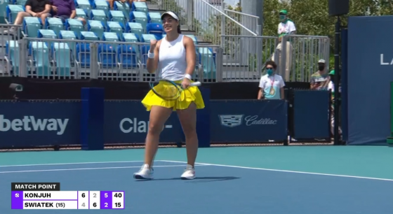 Konjuh continua em grande e elimina Swiatek em Miami