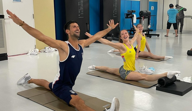 Djokovic encanta melhor ginasta portuguesa e recebe elogios até de Nadia Comaneci