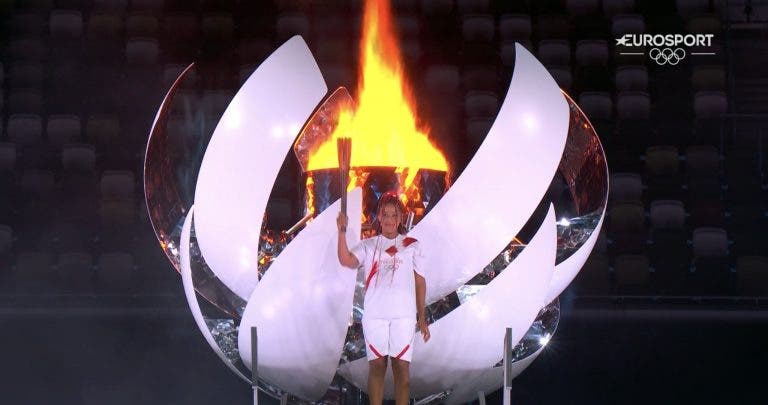 Naomi Osaka acendeu a pira olímpica de Tóquio’2020