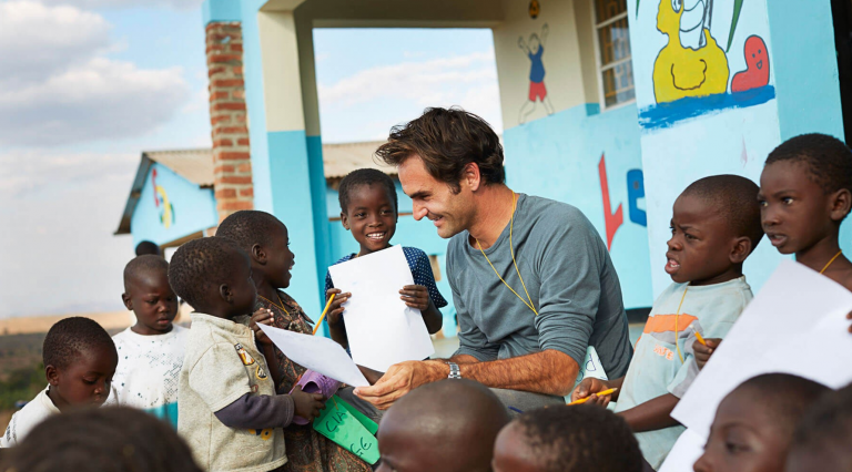Fundação de Federer fez 18 anos e já ajudou quase dois milhões de crianças
