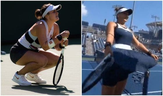 [VÍDEO] Andreescu arrasa vestido e muda de roupa a meio de encontro: «A culpa é da Nike»