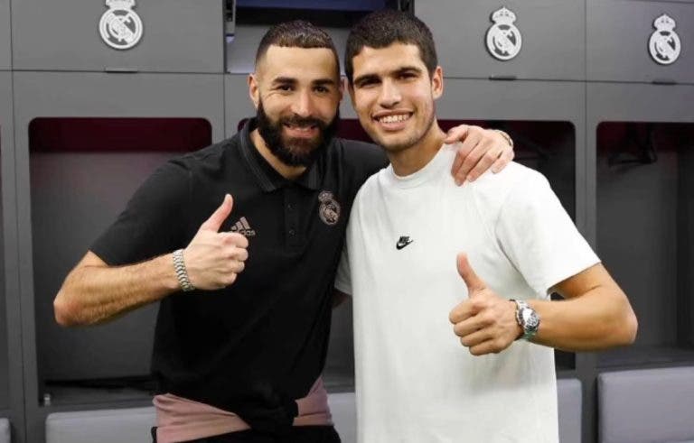 Carlos Alcaraz visitou o balneário do Real Madrid e jogadores não ficaram indiferentes