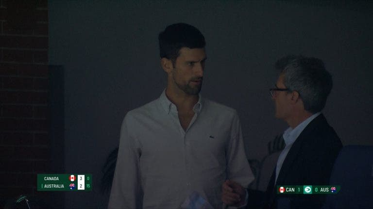 Djokovic foi a Málaga acompanhar a final da Taça Davis