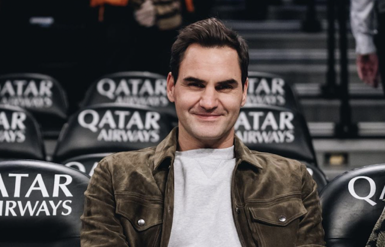 Federer foi ver jogo da NBA e impressionou ao receber a maior ovação da noite