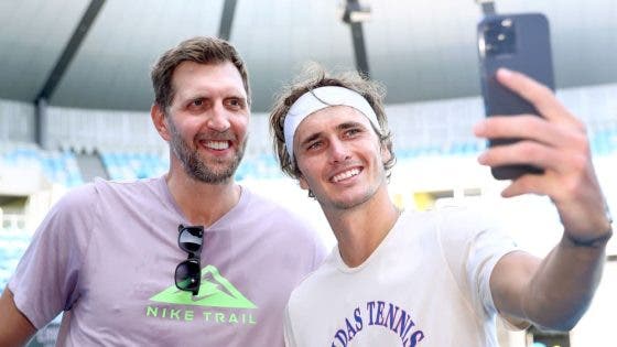 Zverev e Nowitzki treinaram juntos no Australian Open