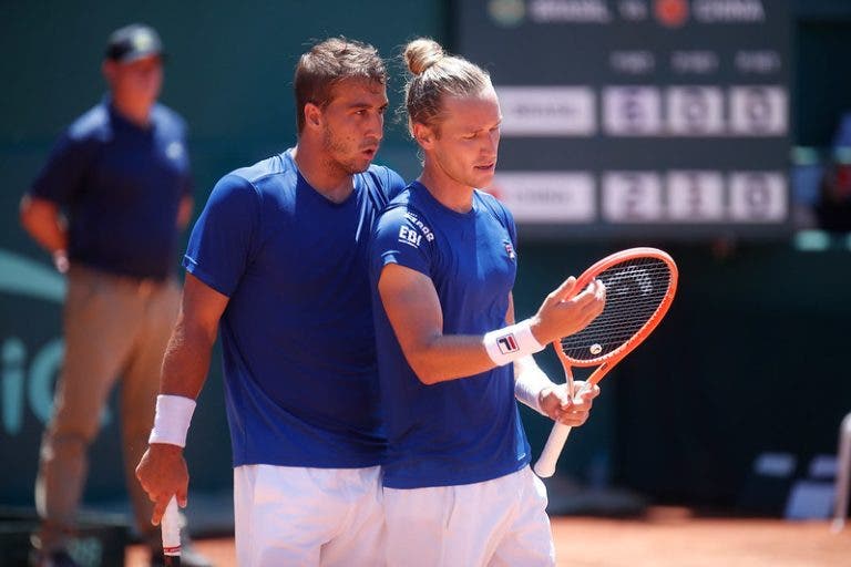 Rafael Matos e Felipe Meligeni admitem nervosismo, mas celebram trabalho bem feito na Copa Davis