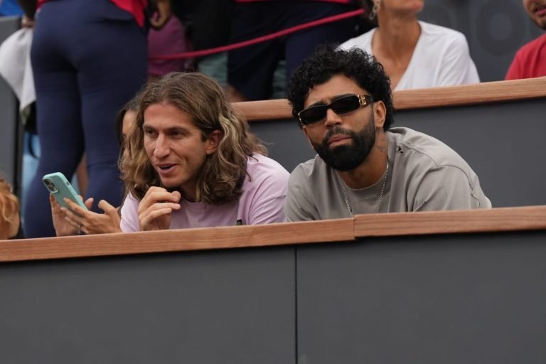 Filipe Luis e Gabigol curtem dia no Rio Open