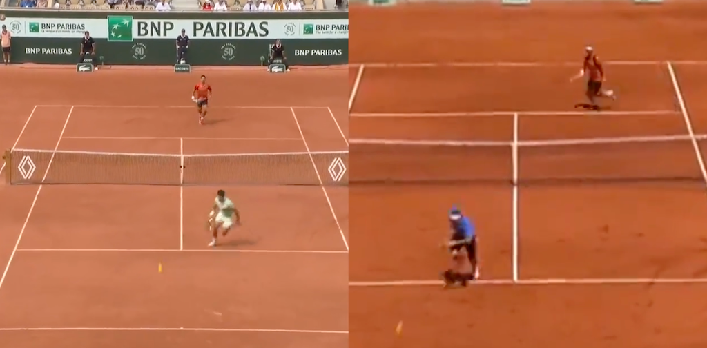 [VÍDEO] O incrível ponto de Alcaraz é… igual a um de Federer em Roland Garros