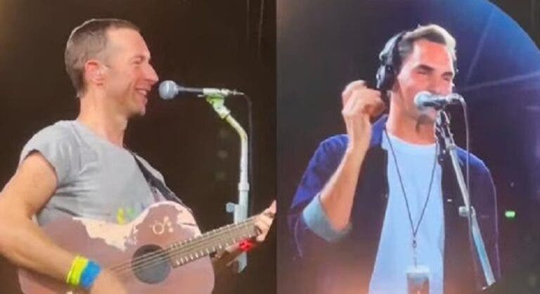 [VÍDEO] Federer subiu ao palco em concerto dos Coldplay