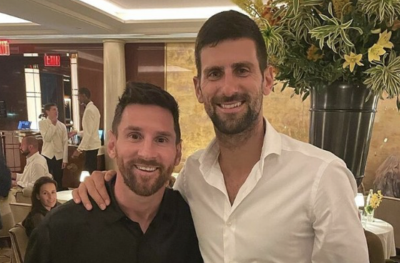 Djokovic esteve à conversa com Messi durante 15 minutos e ficou rendido