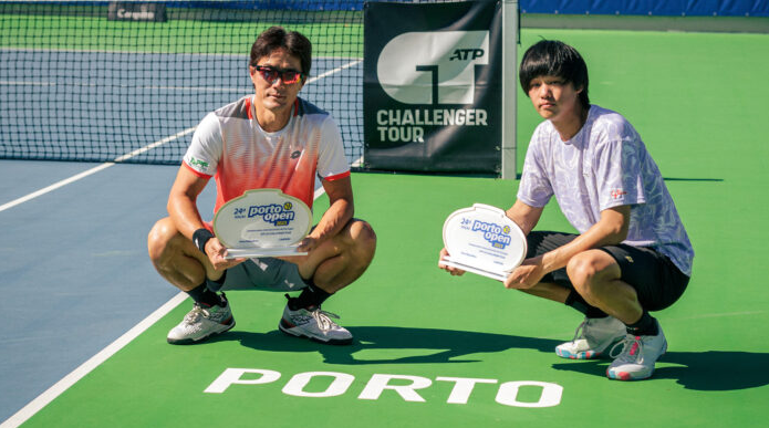 Japonês de 45 anos dá nas vistas e conquista título de pares no Porto Open
