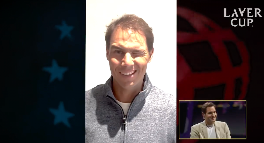 [VÍDEO] Nadal foi ‘convidado’ surpresa na entrevista a Federer na Laver Cup
