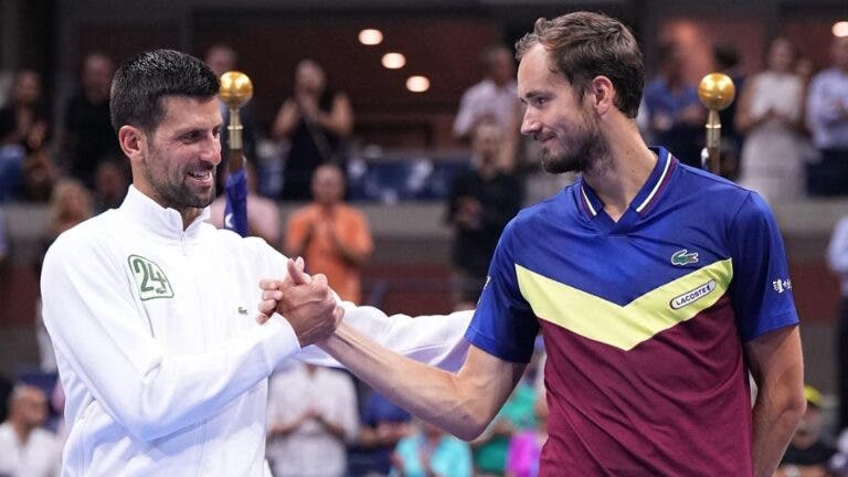Cervara lamenta que Medvedev só tenha defrontado Nadal e Djokovic em finais de Grand Slams