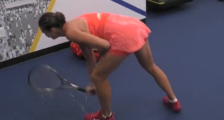 [VÍDEO] Sabalenka destruiu a raqueta no ginásio após a final do US Open