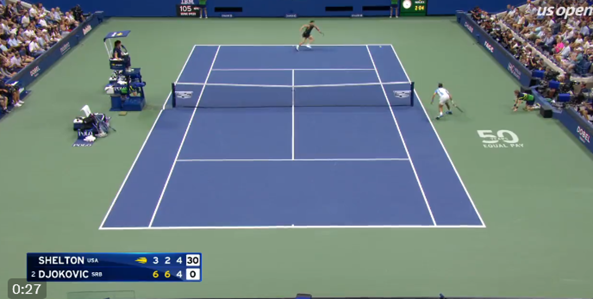 Djokovic faz Shelton descer à terra e está na final do US Open pela