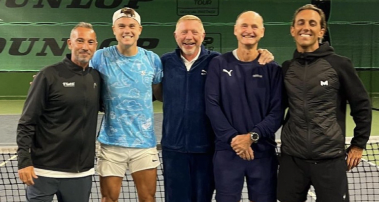 Rune tenta superar crise e treina com Boris Becker