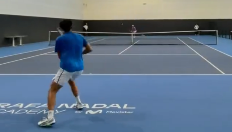 [VÍDEO] Nadal em mais um treino intenso com uma jovem promessa do ténis mundial