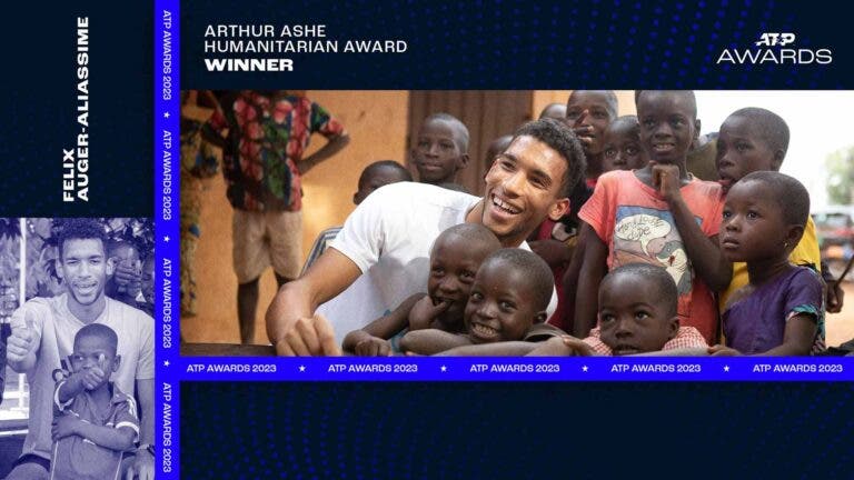 Prémios ATP 2023: Felix Auger-Aliassime vence o prémio humanitário